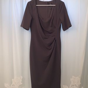 Adrianna Papell Quarter Sleeve Gray Dress